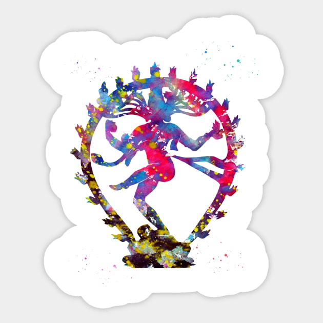 Shiva, the lord of dance Sticker by erzebeth